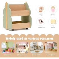 Estantería de Madera para Niños con Ruedas Organizador de Juguetes de 2 Niveles para Habitación - details 5
