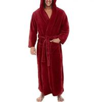 Albornoz extragrande 5XL para hombre, bata de franela de invierno, pijama cómodo de moda - details 6