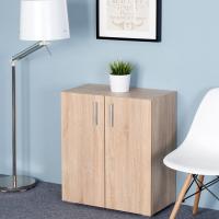 Cómoda Roble Vela 2 Puertas 77x60x30cm Mueble Oficina Armario Regulable - details 2