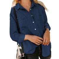 Camisas de manga larga para mujer, camisas informales con cuello vuelto, otoño - details 2