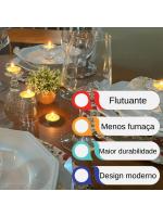Mini Velas de Fondue Blancas Decoración Flotante para Mesa de Relajación de Spa Sin Aroma - details 1