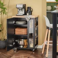 Carrito Auxiliar de Cocina Tres estantes y una Puerta 60x40x90cm Blanco FKW75-WN ES - details 11