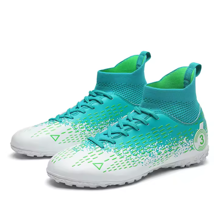 Zapatos de fútbol para deportes al aire libre de césped de equipo transpirables de caña alta para hombres y mujeres - 1