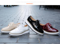 Zapatos informales de cuero genuino para mujer, zapatillas con cierre de cordones, zapatos planos Derby, Retro Brock, Oxfords - details 10