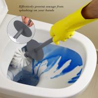 Escobillas de Baño antideslizantes, Escobilla de plástico WC, Mango de Cepillo de Baño, Cerdas Flexibles de Inodoro - details 2