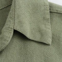 Novedad de Verano Blusa de Lino Mezclado para Mujer Top Sencillo Informal con Borde enrollado - details 11