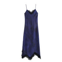 Vestido Elegante de Encaje Primavera para Mujer OUWU Sexy Detalle de Cinturón Fino en U con Cuello en V Vestido Cruzado a la Moda para Damas - details 1