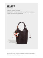 Bolso tejido de moda, bolso cubo de gran capacidad, bolso mensajero casual versátil para viajeros. - details 13