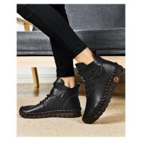 Algodón de estilo británico de terciopelo cálido para mujer, ots altos, informal, combina con todo, talla grande, invierno - details 4