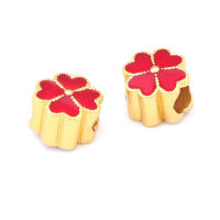 Pulseras de Brass Dorado Mate 4PCS Grande Agujero Abalorios para Hacer Joyas DIY - details 100