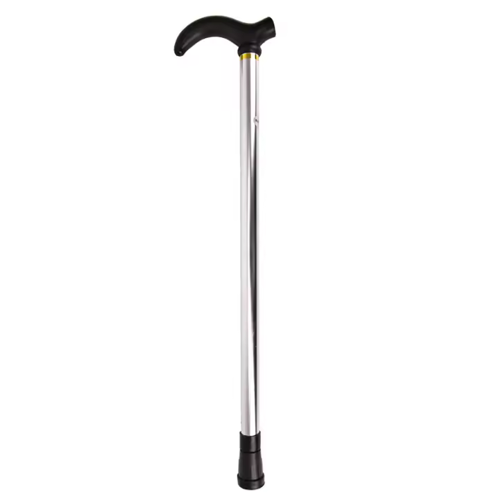 Bastón telescópico con puntas de goma para caminar, equipo de escalada corporal de aluminio para ancianos, 6 grados - 1