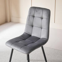 EGOONM-sillas tapizadas para comedor, asientos de diseño con respaldo, asiento de terciopelo, marco de Metal para cocina y sala de estar, 2/4 unidades - details 6
