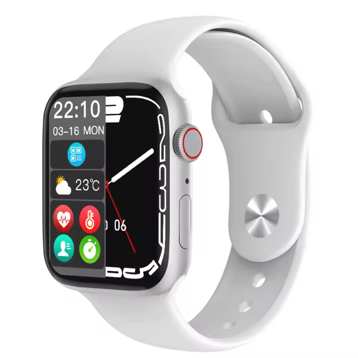 Reloj inteligente W27 Pro, dispositivo con Bluetooth, llamadas, detección de frecuencia cardíaca, notificación de mensajes, bloqueo de contraseña, pantalla - 1