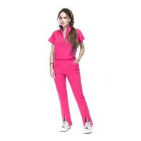 Túnica multicolor de alta calidad, traje de trabajo para Spa, uniforme de Hospital para enfermeras, conjuntos de exfoliantes para mujer, conjunto con cremallera, uniformes médicos de manga corta - details 12