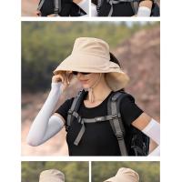 Summer Hat Women Outdoor UV Anti Neck Protection Sun Visor men Fishing Hiking Wide Brim Shawl Sunscreen Ponytail Cap undefine - details 13