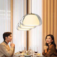 Luz Colgante de Gelatina Nórdica Dania Diseño Moderno de Vidrio Claro Ideal para Comedor - details 1