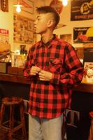 Camisas de franela a cuadros rojas y negras de gran tamaño para hombre, chaqueta camisera 100% de algodón para primavera y verano, 2021 - details 9