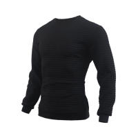 Suéter de punto para hombre, camiseta informal de manga larga con cuello redondo y ajuste holgado - details 16