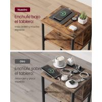 Mesa Adicional con Enchufe Mesita de Noche con 2 Tomas AC y 2 Puertos USB 30 x 34 x 58 cm - details 5