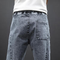 Jeans de Carga para Hombres Estilo Callejero Talla Grande Media Pesadura Bolsillos Negro Azul - details 14
