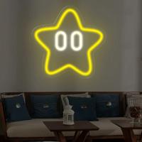 Luz de letrero de neón de estrella para sala de juegos, decoración de pared de fiesta, letrero de luz de neón Led alimentado por USB para niños y niñas, lámpara de decoración para habitación de niños, lámpara de mano - details 3