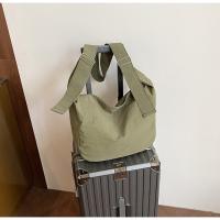 Bolso informal coreano para mujer, bolso de hombro de nailon de gran capacidad con diseño suave, bolso de viaje ligero de Color sólido - details 7
