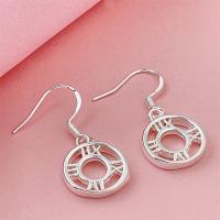 Pendientes ondulados chapados en plata, joyería de moda femenina, estilo minimalista, regalo de Navidad. - details 11