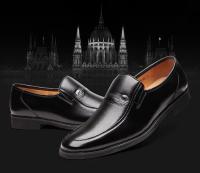 Zapatos Formales de Cuero para Hombres 2025 Mocasines Negros Transpirables sin Cordones - details 1