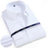 Camisa de oficina de manga larga para hombre, resistente, cómoda, de negocios, social, estándar, fácil de cuidar, S-5XL - details 1