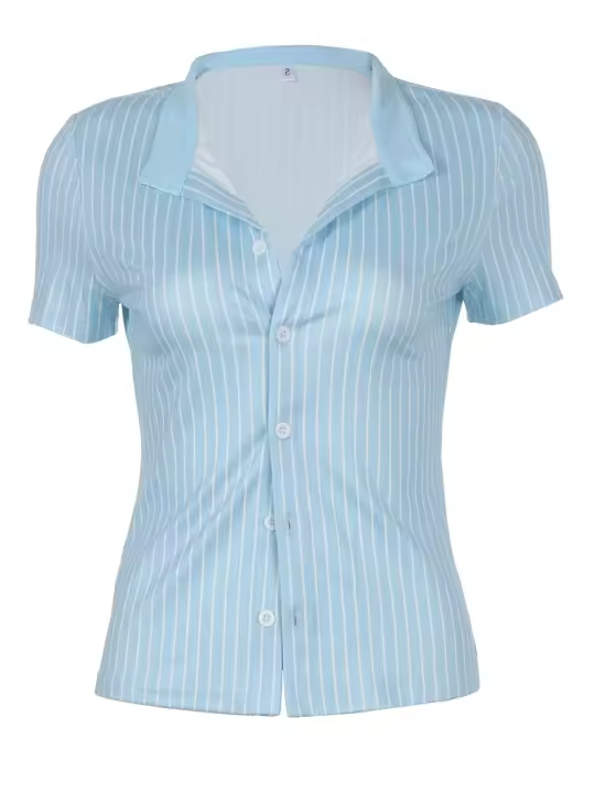 2025 camiseta azul con mangas rasgadas para mujer, ca con rou ne a ns, camiseta básica de verano - 1
