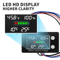 Indicador de capacidad de batería de DC10-100V, probador de voltaje PO4 con Sensor de Control de temperatura, plomo-ácido y litio - details 1