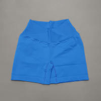 Hamidou pantalones cortos deportivos para mujer, Shorts de Yoga con cintura cruzada, gimnasio, entrenamiento, correr, cintura alta, realce de cadera, sin costuras, Fitness - details 14