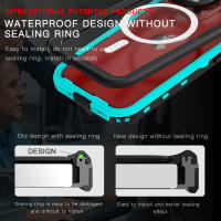 Funda impermeable IP68 para iPhone 16, 15, 14, 13 Pro Max, carga inalámbrica, soporte MagSafe, a prueba de polvo, a prueba de golpes, protección completa 360 - details 7
