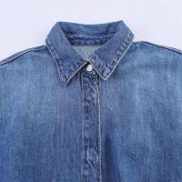 2025 Manga Corta con Solapa, Nuevo Verano, Casual y Versátil Denim para Mujeres - details 13