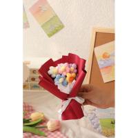 Regalos Día de la Madre, flores de choux sintéticas, pequeños ramos de flores tejidas, decoraciones para la temporada de graduación - details 2