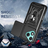 Teléfono para Honor 400 Lite 5G con cubierta de lente deslizante, funda con soporte a prueba de golpes - details 1