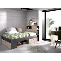 , Cama Compacta de 90 x 190 con Cajones, Blanco, 96 x 99 x 218 cm - details 13