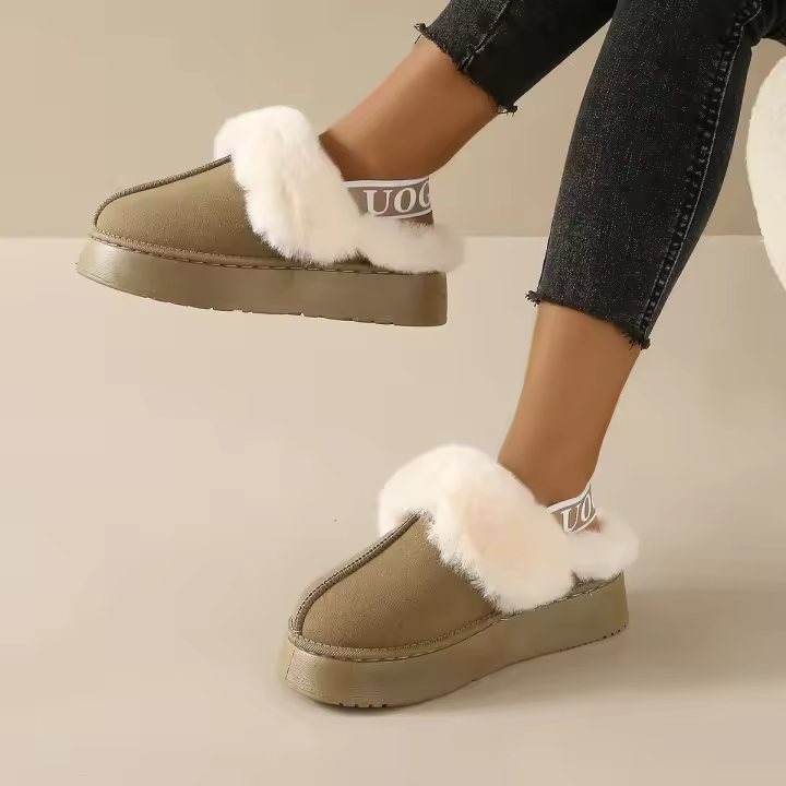 Plataforma de moda para mujer con encaje y algodón cálidos. - 1