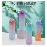 Botella de agua deportiva de 900ML con marcador de tiempo, taza a prueba de fugas, botella de agua portátil motivacional para deportes al aire libre, Fitness, sin BPA - details 5