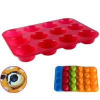Molde para Pasteles y Crepes de Silicona Antiadherente 12 Tazas Adecuado para Hornos de Microondas - details 1
