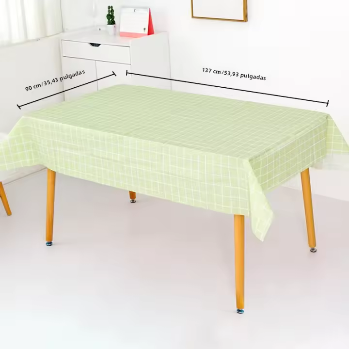 Mantel de tela PEVA impermeable y antiadherente de 137x90 cm en colores negro y blanco con patrón a cuadros para fiestas y picnics al aire libre - 1