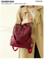 Mochila antirrobo de cuero vintage para mujer, mochila de trabajo de gran capacidad, mochila de hombro informal para mujer - details 14