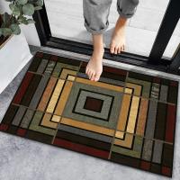 Alfombra de estilo geométrico para puerta de entrada, alfombrilla antideslizante para sala de estar, alfombra absorbente para baño, Alfombra de cocina, alfombrillas de bienvenida para puerta delantera - details 0