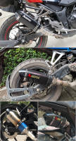 Motorcycle exhaust pipe Vent Pipe Exhaust Muffler Pipe Removable Silencer Power pipe Universal For z800 er6n z650 Ninja 300 er6n - details 10
