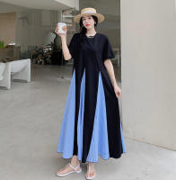 Vestido de sirena casual de talla grande con diseño de bloques de color de verano, ajuste sueltoAVestido de Talla Grande para Hermana con Falda de Personaje - details 10