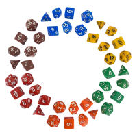Sets de Dados DND 10 X 7 Polyhedral Dados (70pcs) Bolsa de Cordón Grande - details 2