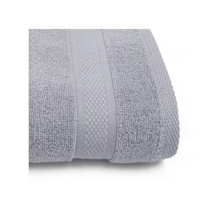 Toalla de baño, Gris,100% rizo de algodón suave, absorbente, tocador, lavabo, ducha, sábana Premium - 1