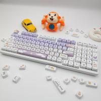 68 lindo MOA altura púrpura cambio gradual conejo sublimación caliente keycap pequeño conjunto completo 87 mecánico 61 teclado 98 para 104 (teclado no incluido) - details 2