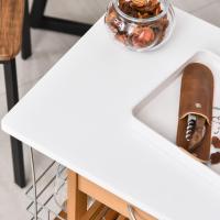 Carrito de Cocina con Ruedas Multiusos con Cajón y 4 Cestas Extraíbles Metal Blanco - details 14