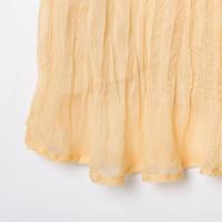 Falda informal holgada con efecto arrugado y cintura elástica, ropa de verano versátil, novedad para 2025 - details 2